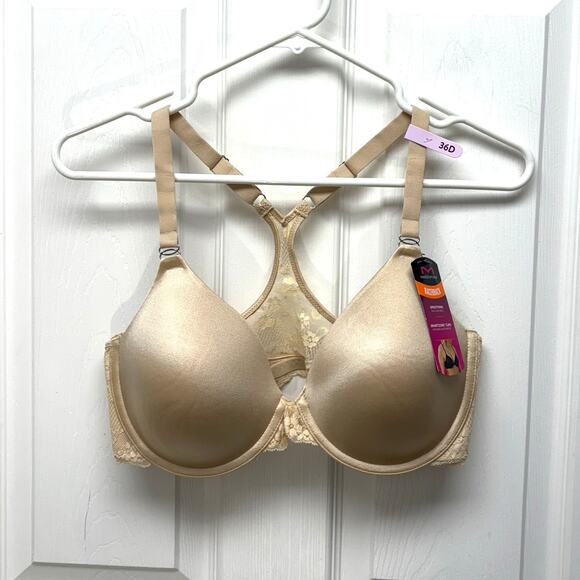 Maidenform Racerback Bra, Lightly Padded Cups, Nude, Size 36D, NWT - Picture 2 of 6